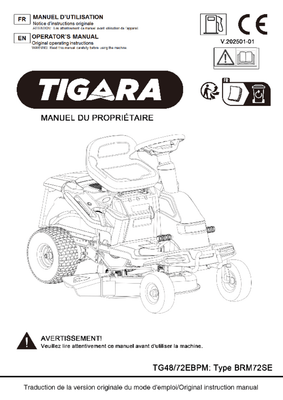 Herbes et entretien - Tondeuse autoportée à batterie - Tondeuse autoportée à batterie RIDER TG 48/72 EBPM