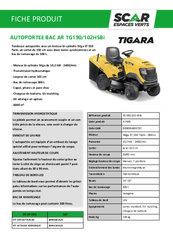 Herbes et entretien - Tondeuse autoportée essence - Tondeuse autoportée à éjection arrière TG 190/102 HSBI