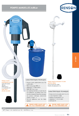 Carburant et transfert - Matériel de transfert - Pompe AdBlue manuelle 15L/Min