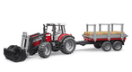 Jouets - Jouets - Tracteur MASSEY FERGUSON 7480 avec chargeur frontal et remorque