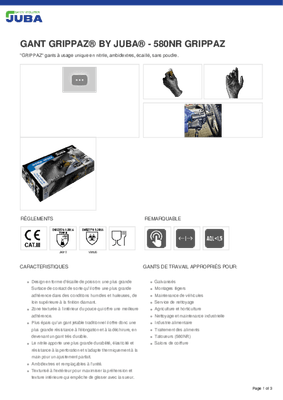 Equipement et protection individuelle - Gants - Gants de protection jetables texturisés