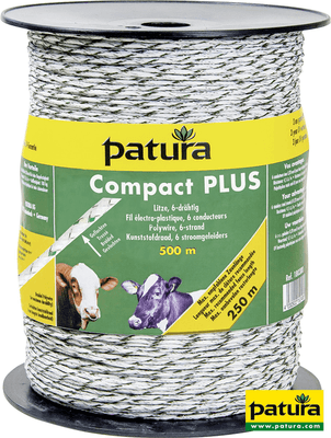 Clôtures - Electrificateurs - Fil électro plastique tressé COMPACT PLUS 500 m
