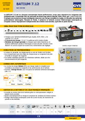 Batteries et accessoires - Chargeurs - Chargeur électronique BATIUM 7-12