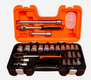 Equipement ferme, jardin - Outils emmanchés - Jeu de douilles 6 pans 1/2'' métrique et cliquet